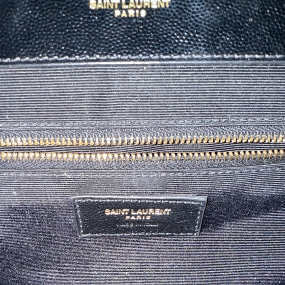 Yves Saint Laurent Grain De Poudre Textured Mixed Matelasse Triquilt Large Monog - Picture 9 of 9